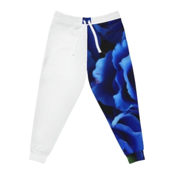 blue rose white split jogger pants - Picture 5 of 5